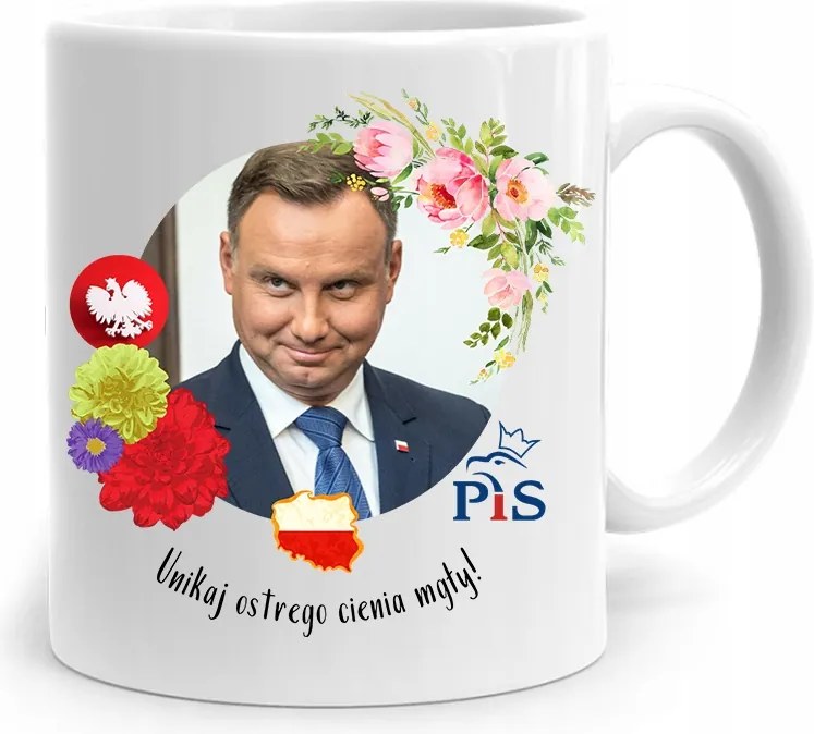 Andrzej Duda Pis Elnök Bögre Éles Ködárnyék fényképes nyomtatással