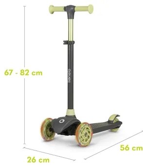 Lionelo - Gyermek roller JESSY szürke/zöld