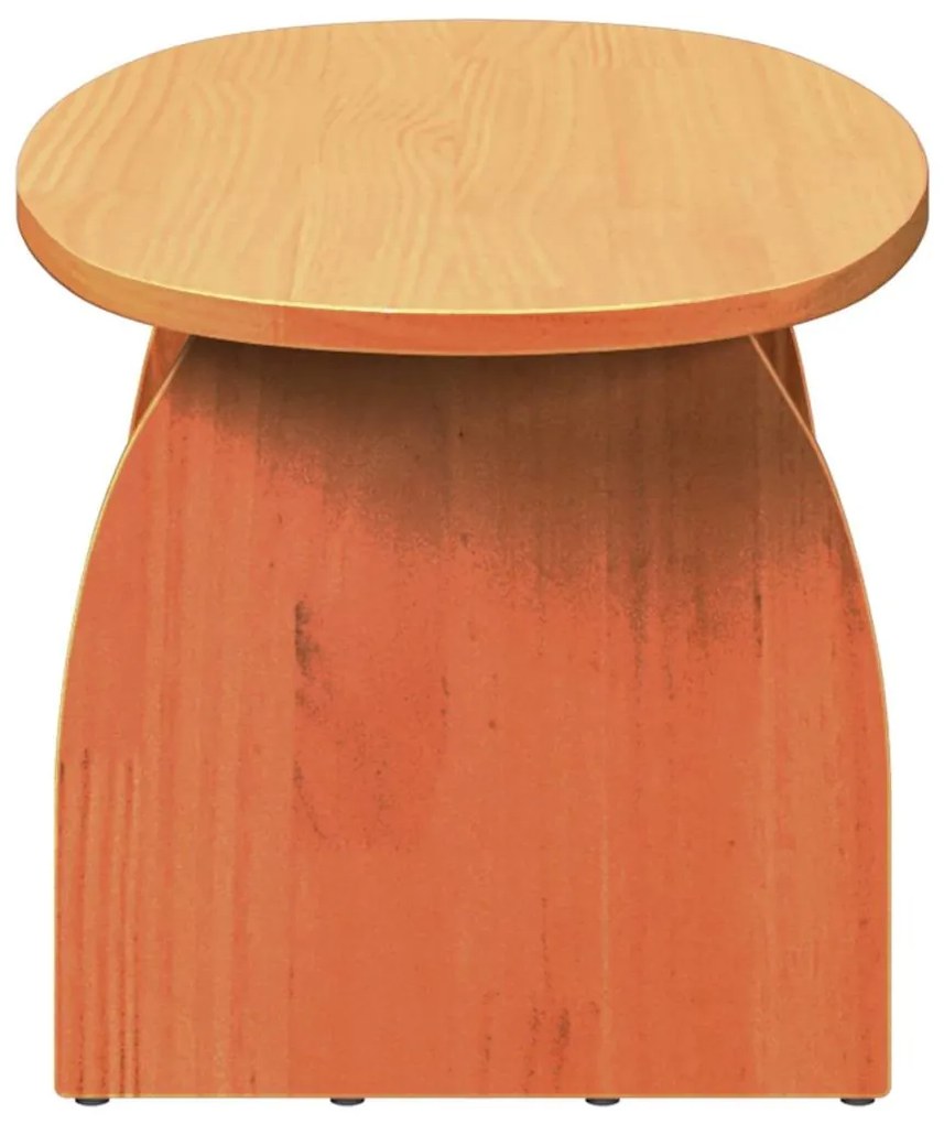 Dohányzóasztal Viaszbarna 80 x 40 x 35 cm Tömör fenyőfa
