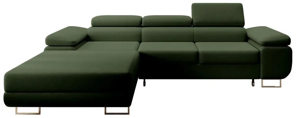 Sarokkanapé Grande (B) (zöld + króm). 1100546