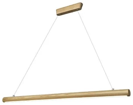 LED Csillár zsinóron LED/22W/230V 4000K 120 cm kőris/tömör fa