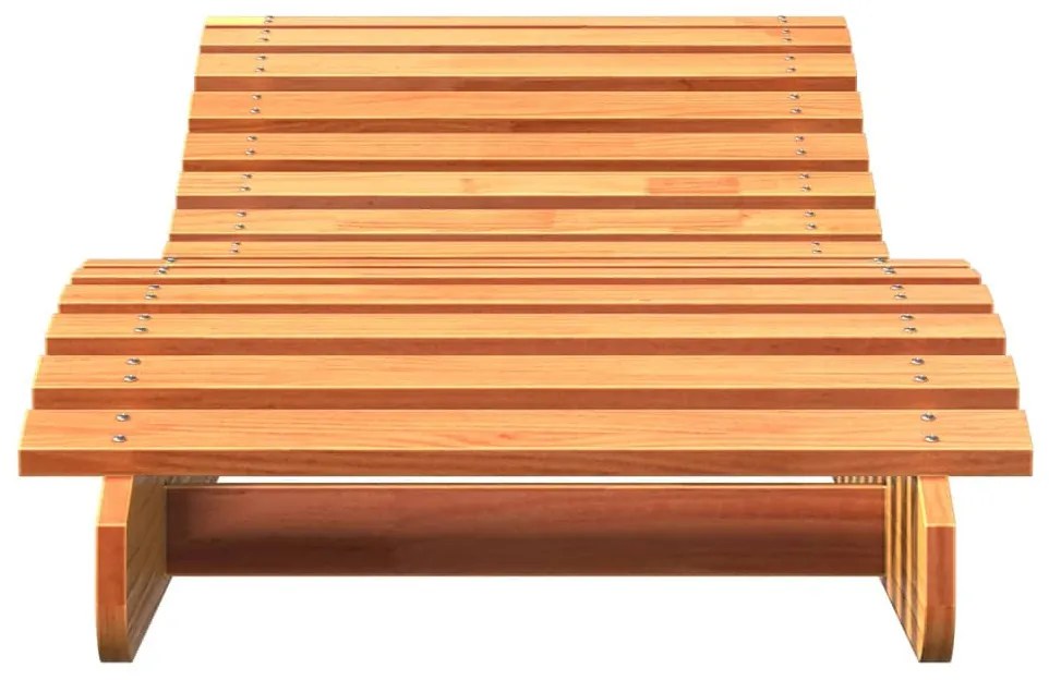 2 db viaszbarna tömör fenyőfa napozóágy 205 x 60 x 31,5 cm