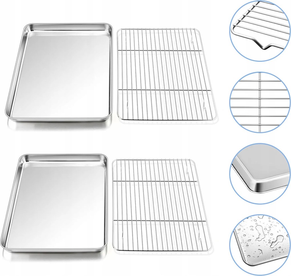 2db-os sütőlap szett hús tészta forma tepsi