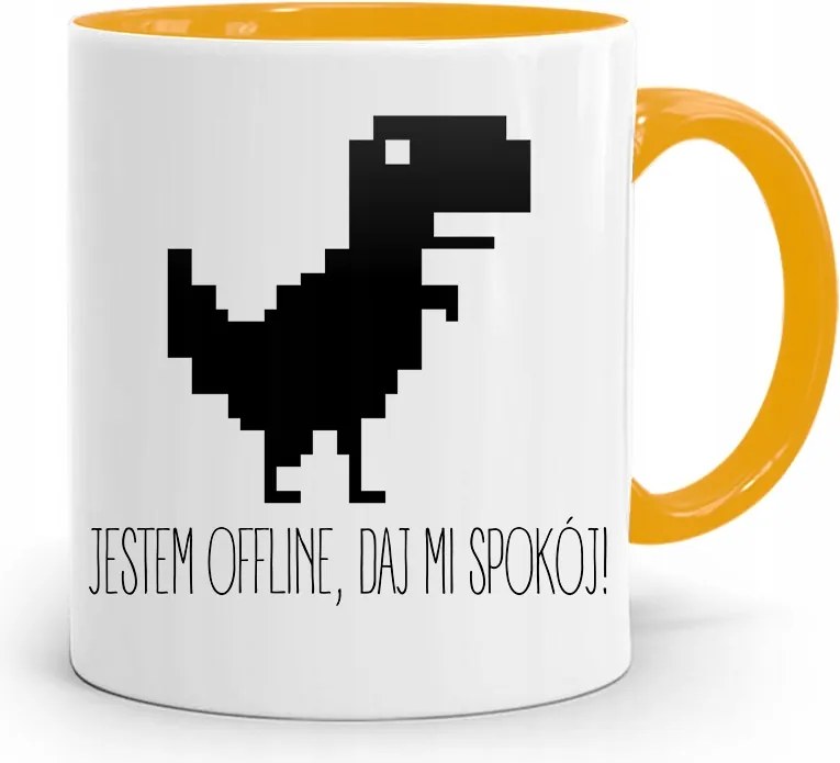 Sárga Bögre Programozó Informatika Offline Vagyok, fényképes nyomtatással