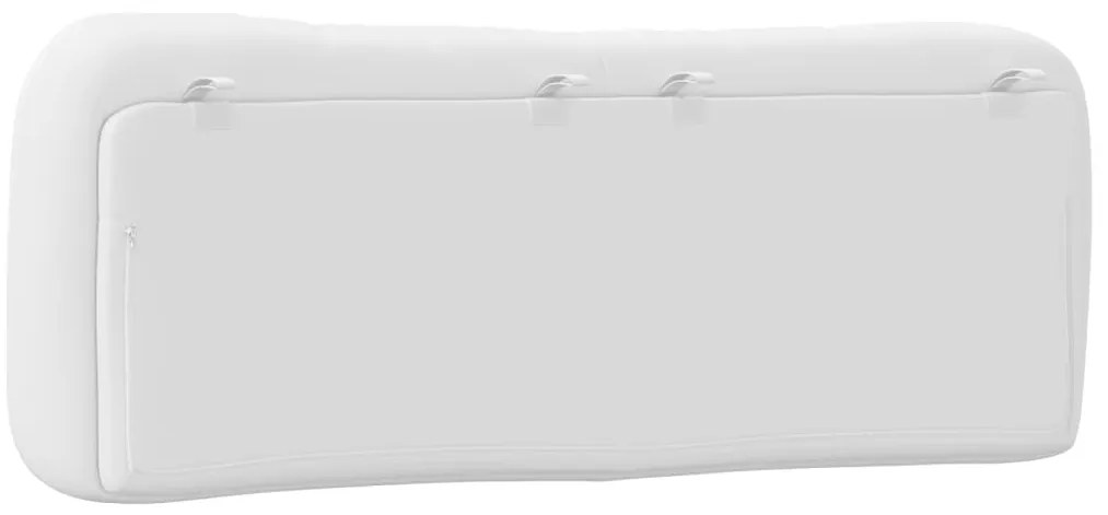 fehér műbőr fejtámla párna 140 cm