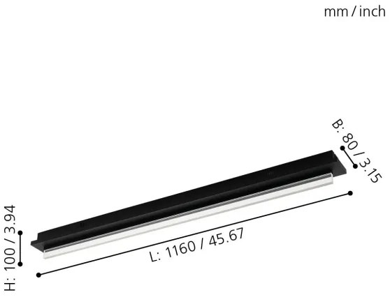 Eglo 98494 - LED mennyezeti lámpa SPADAFORA LED/25W/230V