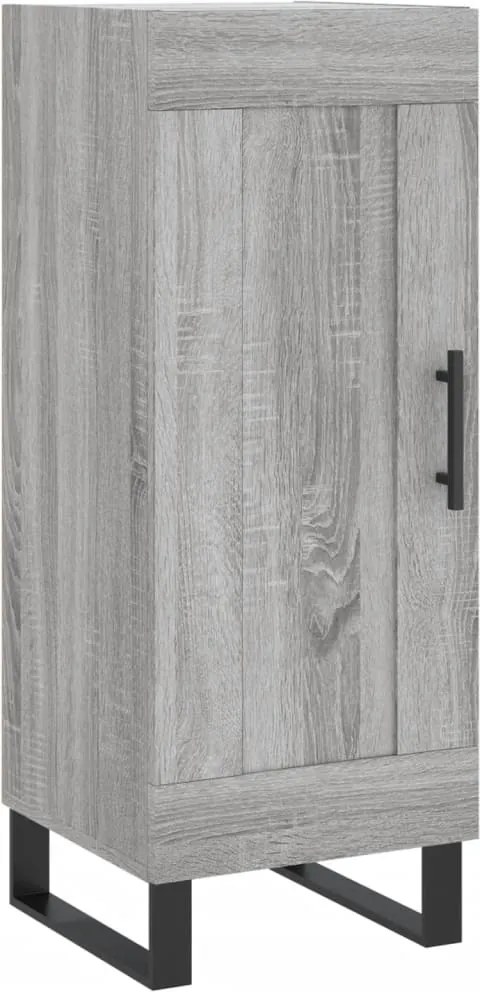 vidaXL szürke sonoma színű szerelt fa tálalószekrény 34,5 x 34 x 90 cm