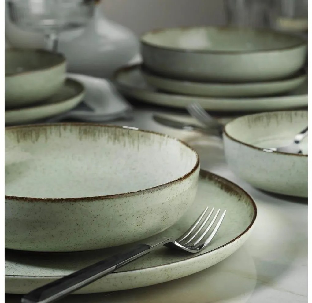 12 részes zöld porcelán étkészlet