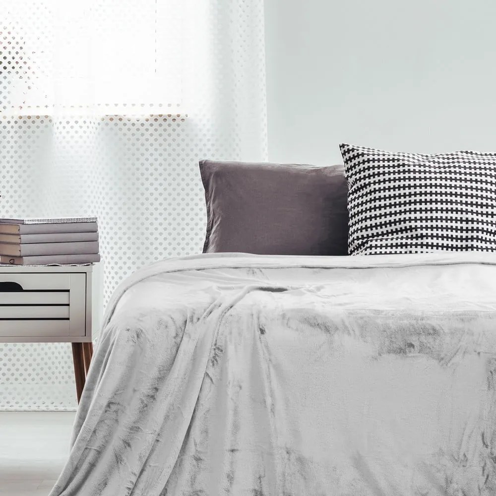 Mic fehér mikroszálas takaró, 160 x 210 cm - DecoKing