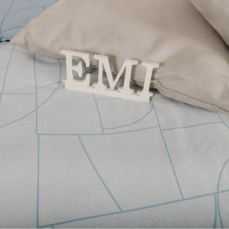 EMI Velur kék pamutszatén ágyneműhuzat