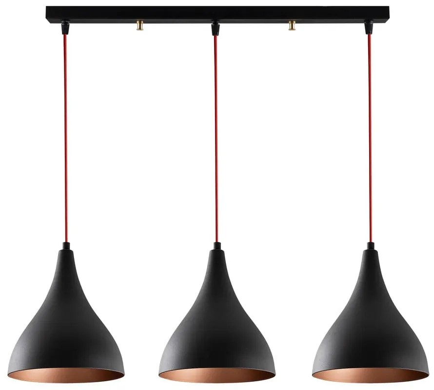 Fekete függőlámpa fém búrával Berceste – Opviq lights