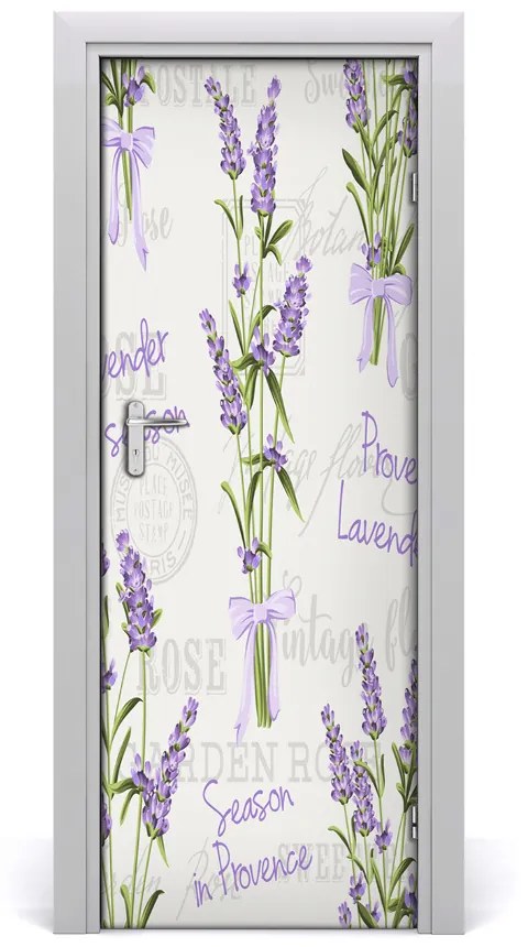 Ajtó tapéta Levendula 85x205 cm