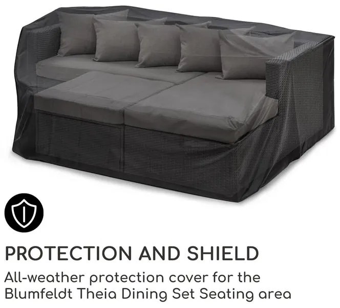 Blumfeldt Theia Raincover, védőburkolat, 100 % poliészter, időjárásálló, fekete