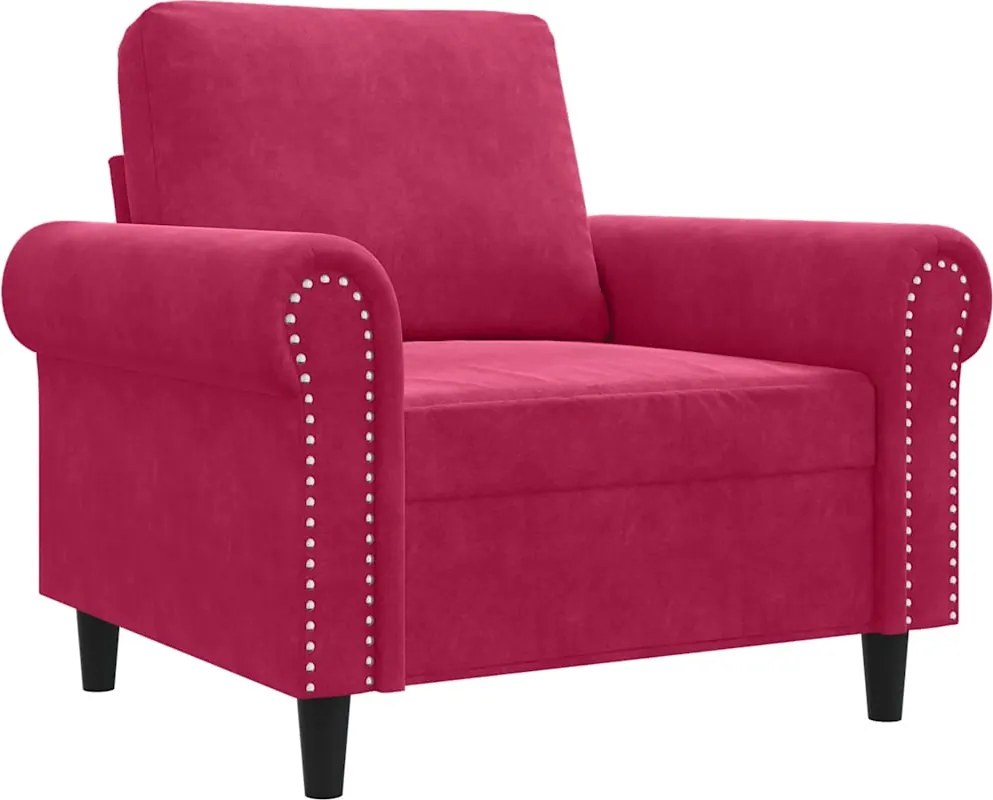vidaXL bordó bársony kanapéfotel 60 cm