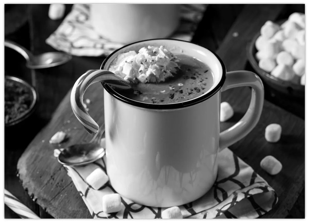 Kép - Karácsonyi forró csokoládé (70x50 cm)