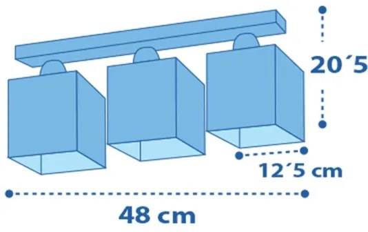 Dalber 63233NT - Gyerek mennyezeti lámpa MOONLIGHT 3xE27/60W/230V