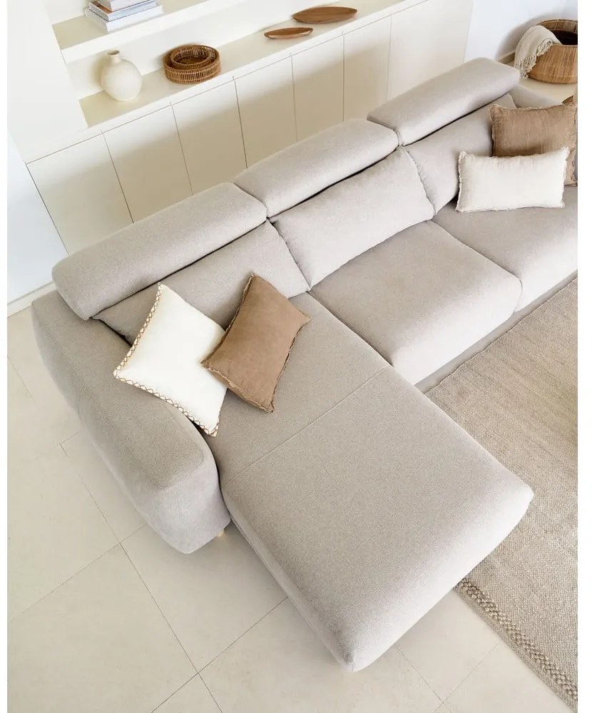 Bézs sarokkanapé (bal oldali) Singa - Kave Home