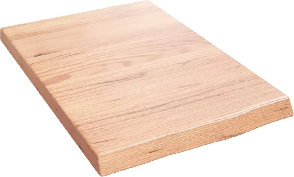 vidaXL világosbarna kezelt tömör tölgyfa fali polc 40x60x(2-4) cm