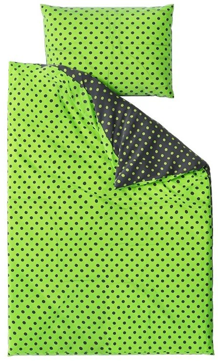 Pamut ágynemű COLAM GREEN zöld Ágyneműhuzat mérete: 2 db 70 x 90 cm | 200 x 220 cm