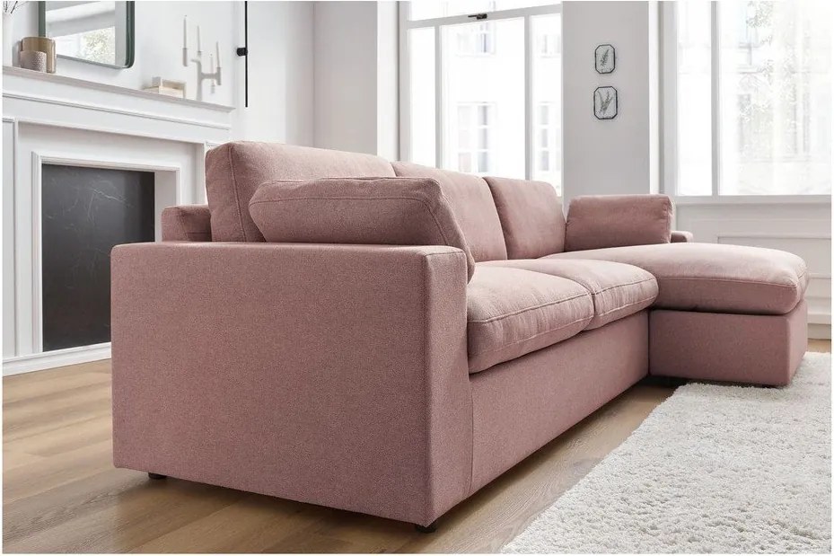 Rózsaszín sarokkanapé Belair – Bobochic Paris