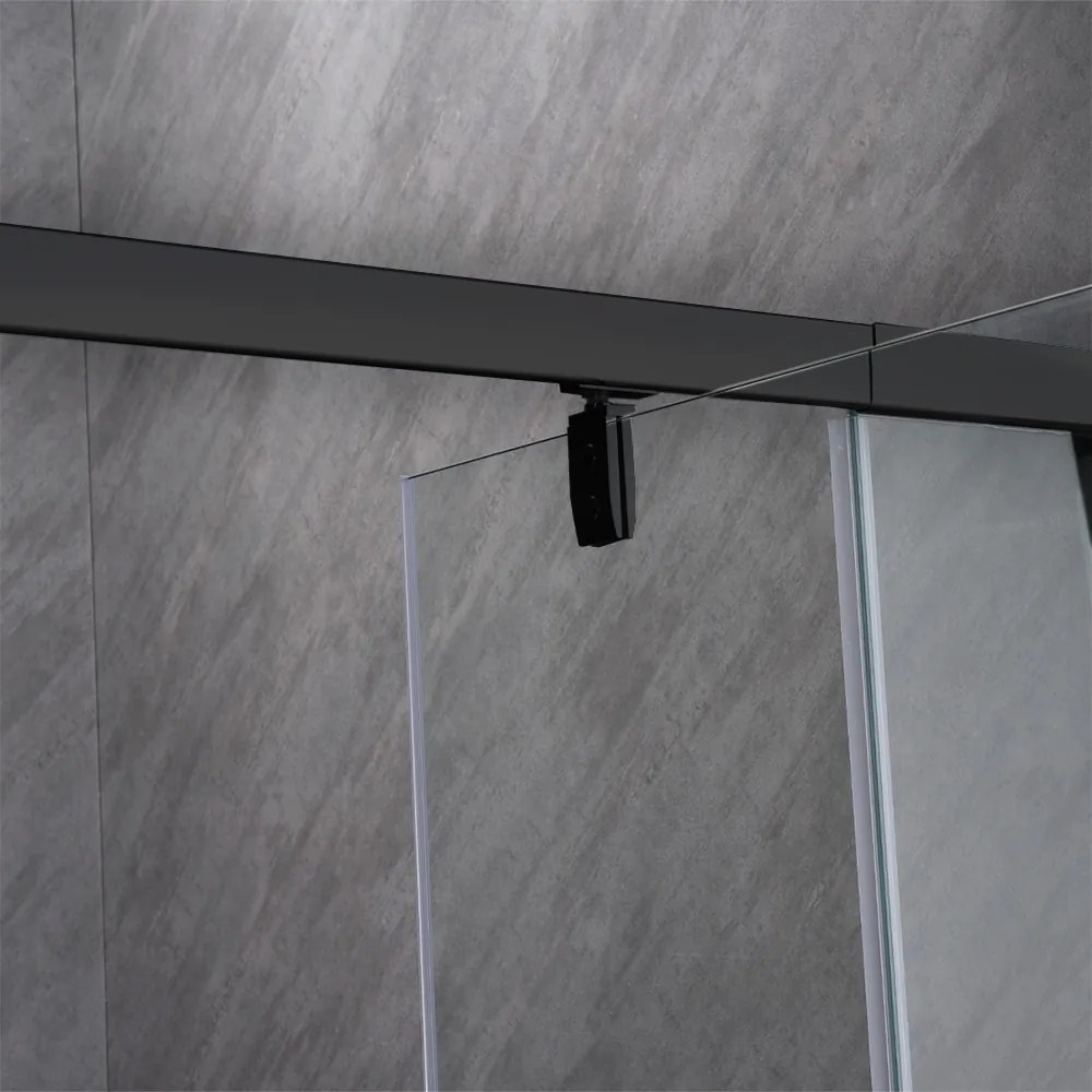 Flexi állítható zuhanyajtó 76-91x185 cm fekete