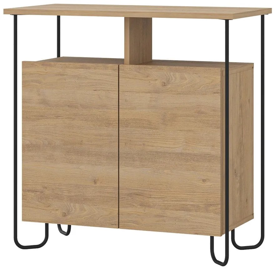 Natúr színű szekrény tölgyfa dekorral 80x80 cm Dilly – Marckeric