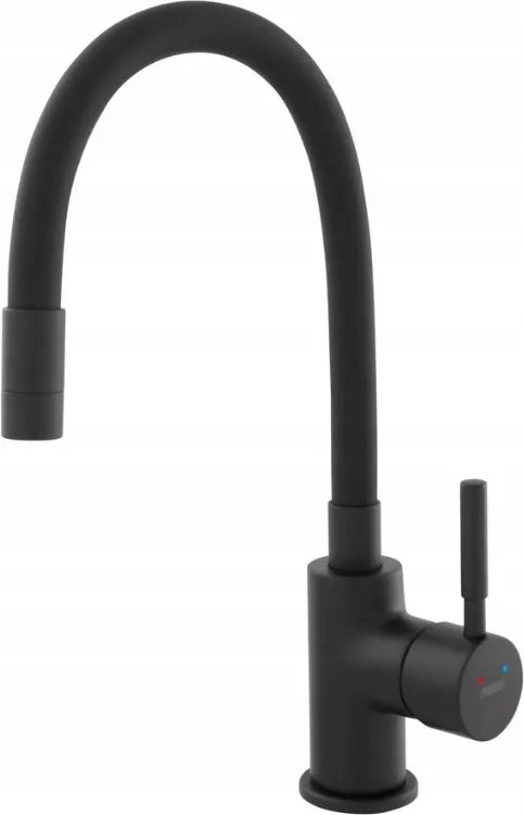 Álló konyhai csaptelep Ferro Zumba fekete BZA4BLB