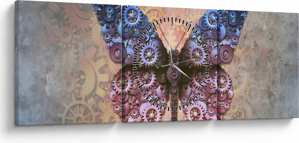 Kép - Steampunk pillangó (órával) (90x30 cm)