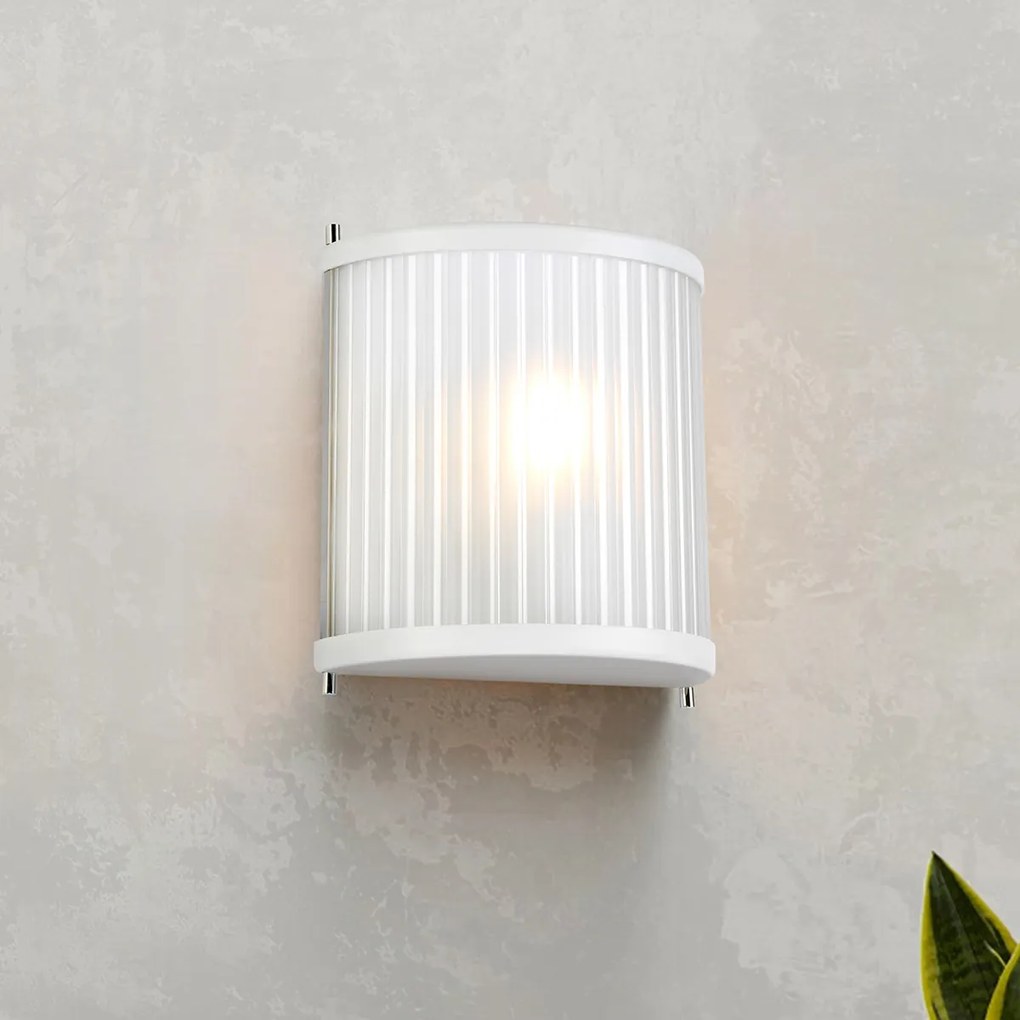 Elstead modern fali lámpa corona fehér nikkel elsdl-corona1-wpn