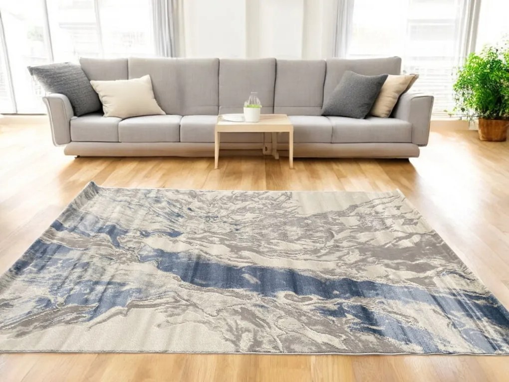Veston 51266 kék modern szőnyeg 80x250 cm