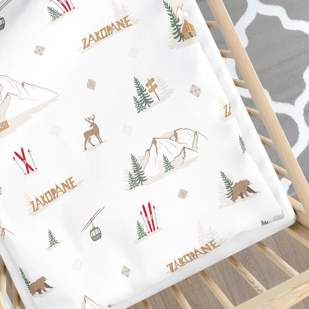 Goldea gyermek pamut ágyneműhuzat kiságyba - zakopane 100 x 135 és 40 x 60 cm