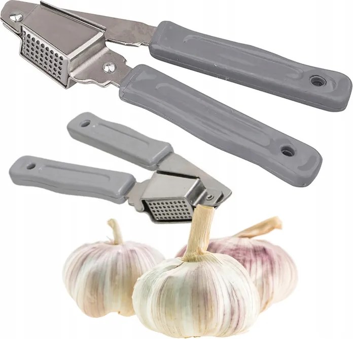 Fokhagymaprés Szürke Nikkelezett Acél Robusztus Konyhai Eszköz