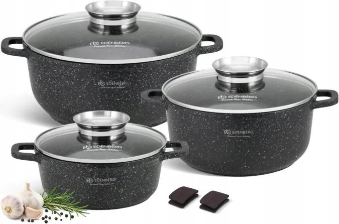 3 db-os indukciós edénykészlet filc bevonattal