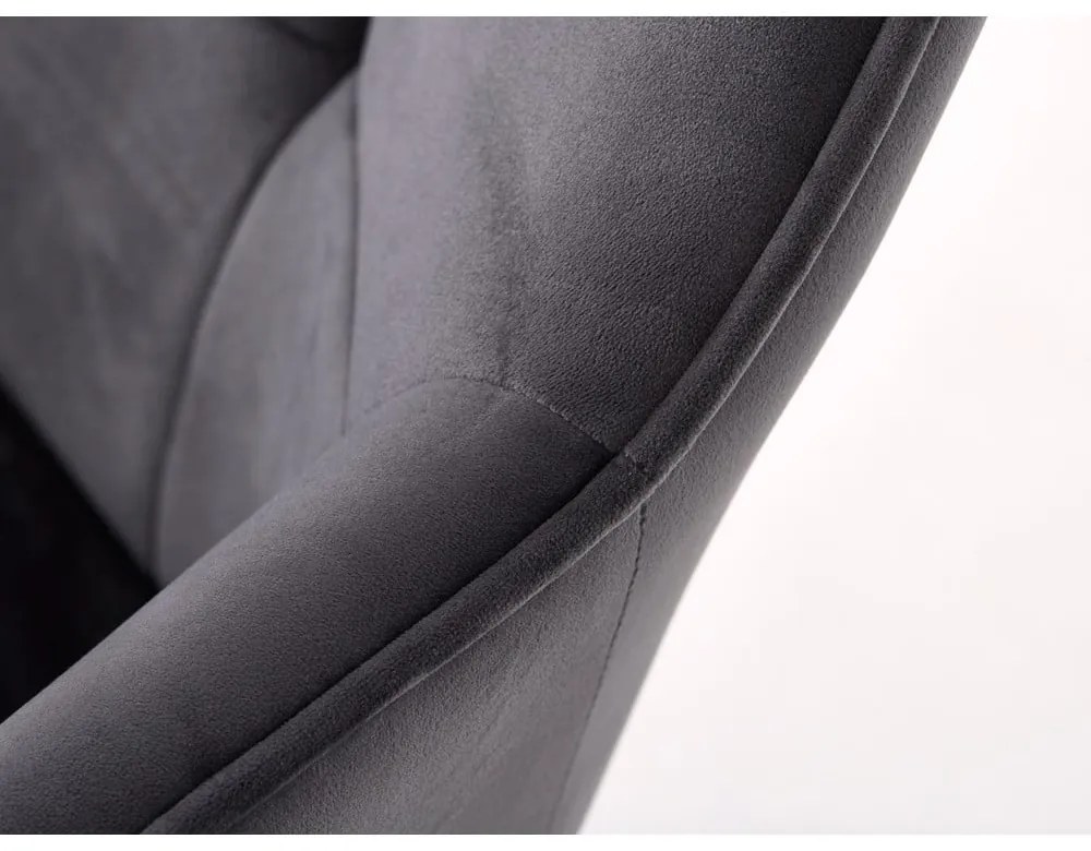 Szürke kárpitozott karfás étkezőfotel szett 2 db-os Nolan Square – Unique Furniture