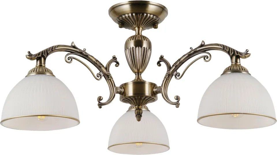 ITALUX PND-5122-3 FENEZA Klasszikus Csillár Antik Bronz, Fehér E27 IP20