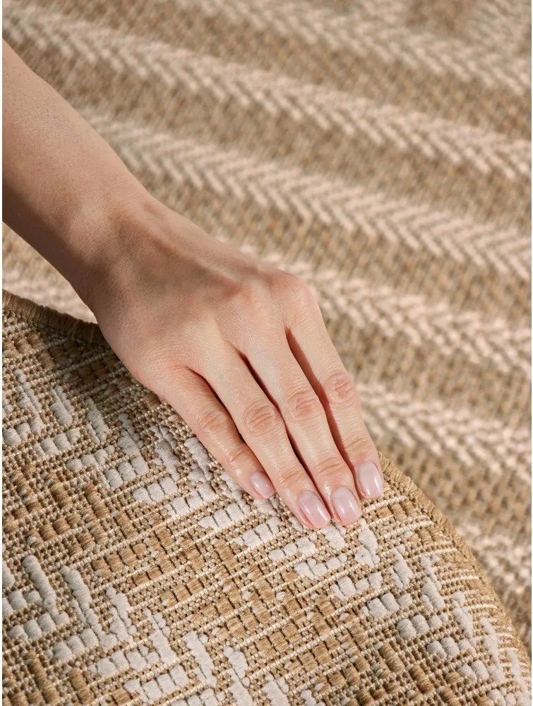 Krémszínű-natúr színű kültéri-beltéri szőnyeg 160x230 cm Haringey Woodfield – Ted Baker