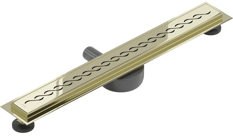 Mexen Flat 360°, rozsdamentes acél zuhanyfolyó, M18 modell 50 cm, arany fényes, 1523050-40