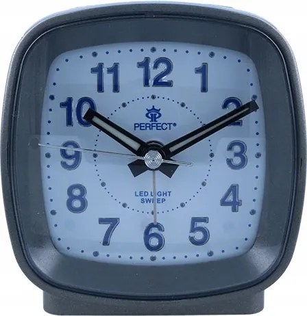 Kis grafit Kvarc Ébresztőóra csendes háttérvilágítással 4 db elem