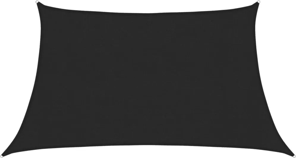 vidaXL fekete HDPE napvitorla 160 g/m² 3/4 x 2