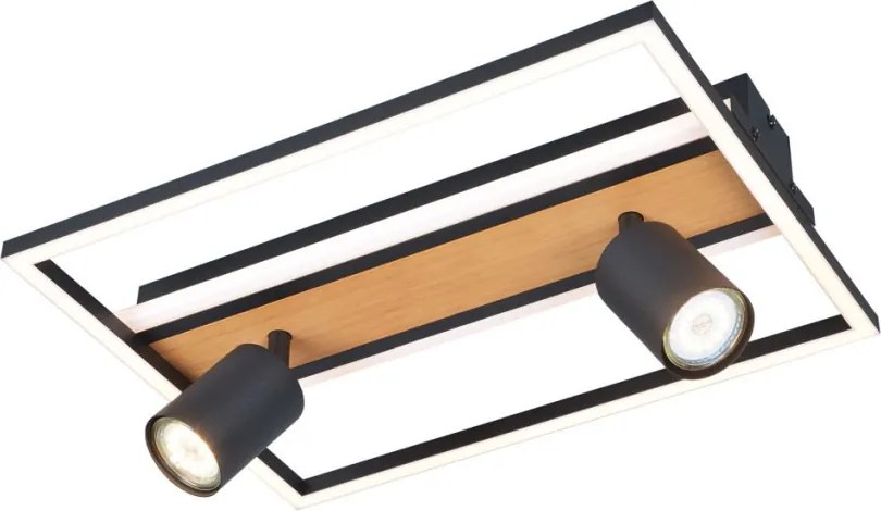 ZUMA LINE C230857704 KORDA Modern LED Mennyezeti Lámpa Fekete, Faipari GU10, LED IP20