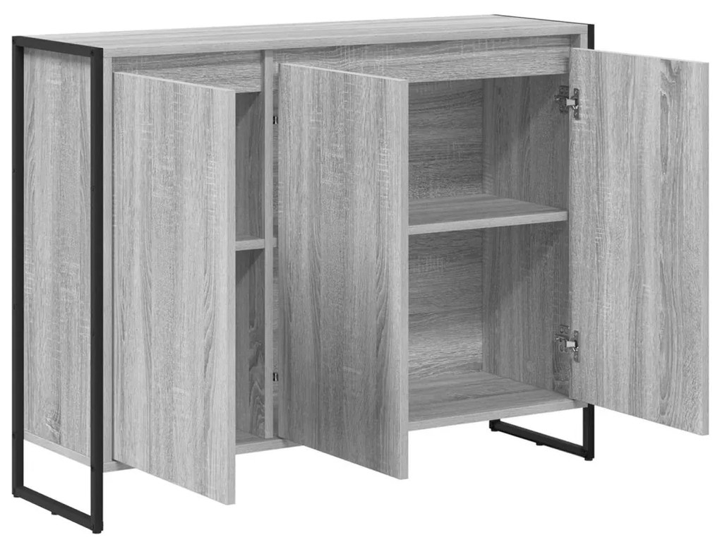 Oldalsó szekrény Szürke Sonoma 96,5 x 30 x 75 cm Faanyag