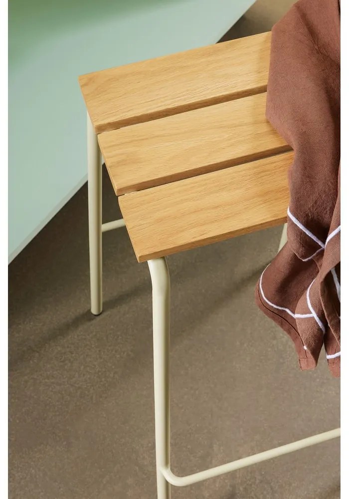 Bézs-natúr színű bárszék szett 2 db-os (ülésmagasság 76 cm) Stilt – Hübsch