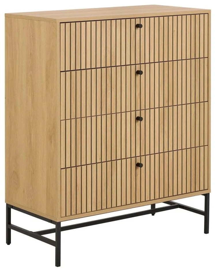 OLIVIA fiókos komód, tölgy