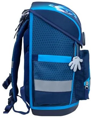 Iskolatáska, mágneszárral, BELMIL Compact Racing Blue Neon, versenyautó (BL40541AG12F)
