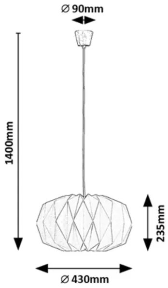 Rabalux 72003 - ORMINI függeszték 1xE27/25W/230V, kábellel