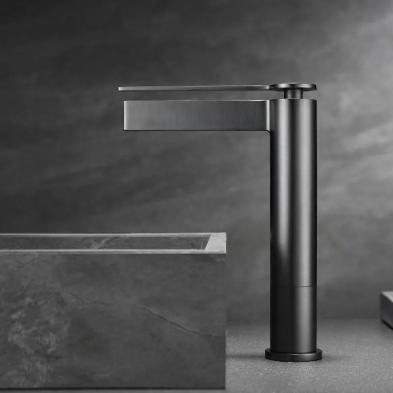 AREZZO design ELEGANT magasított mosdócsaptelep, gun metal