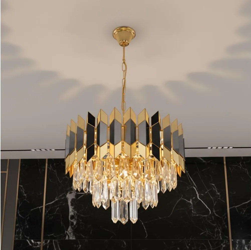 Brilagi - Láncos CRISTAL csillár 5xE14/40W/230V, átmérő 38 cm