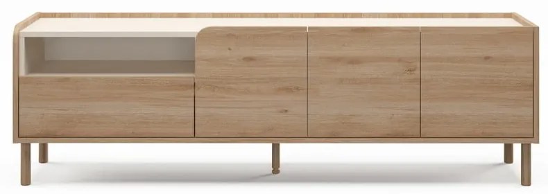 Natúr színű TV-állvány tölgyfa dekorral 180x55,5x44 cm Monza – Marckeric