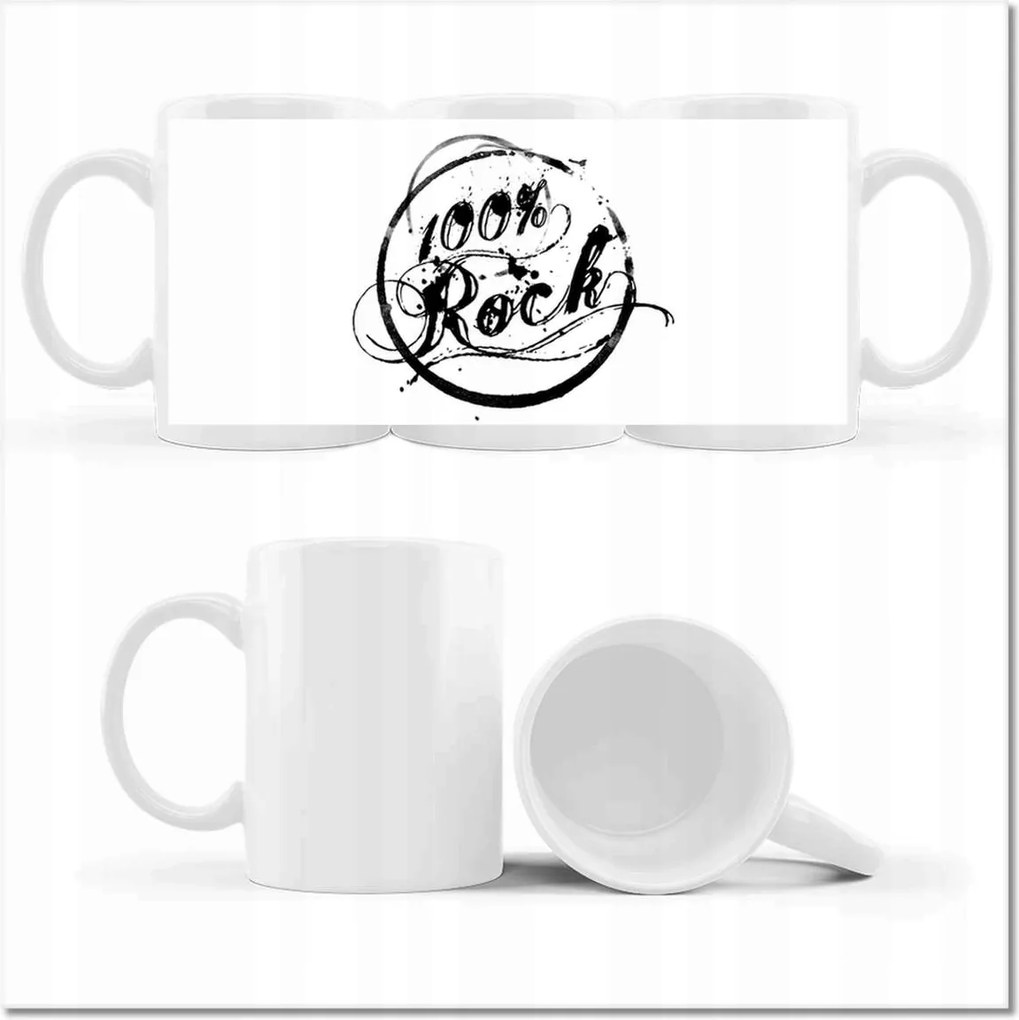 fényképes bögre 100 % Rock zene