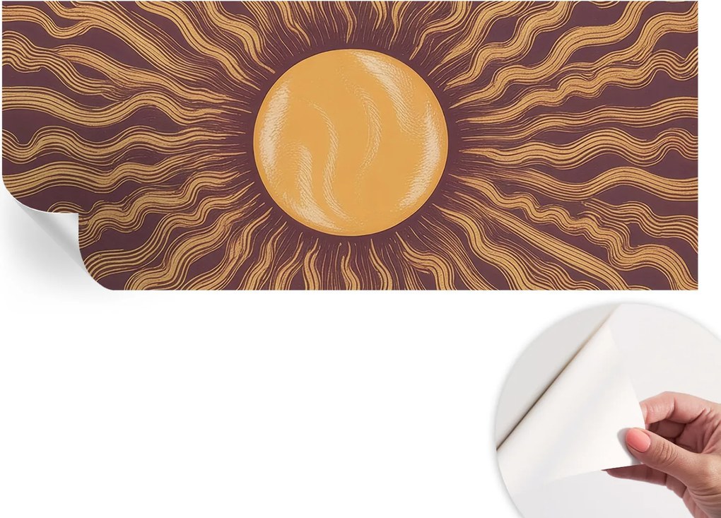 Divatos öntapadós fali tapéta Napsugarak 250x104 cm